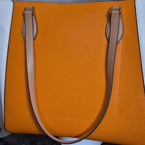 Kate Spade Vibrant Orange and Cream Tote - Picture 5 of 11